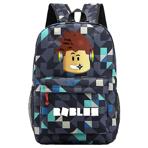 PYTRARTY Mochila Robllox, Mochila escolar Robllox adolescente, Robllox mochila de gran capacidad, mochila escolar infantil Robllox, mochila anime, mochila adecuada para niños