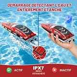 Rc tech bateau télécommandé 20 km/h, 7 modes d’éclairage photo 5