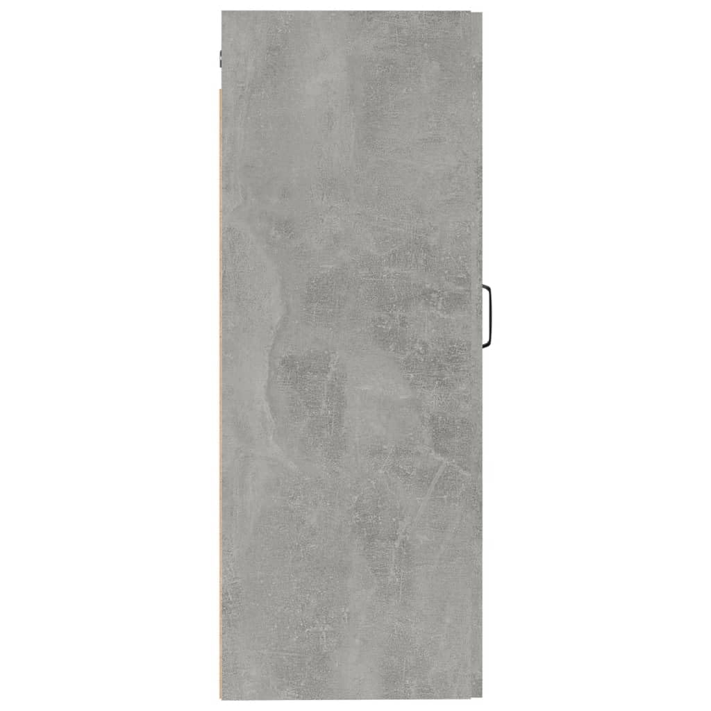 vidaXL Armoire Suspendue Meuble de Rangement Armoire Murale Meuble de Chambre à Coucher Salon Intérieur Gris Béton 35x34x90 cm Bois d'Ingénierie