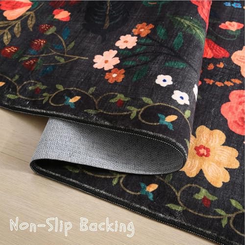 Tapis bohémien lavable et antidérapant pour chambre