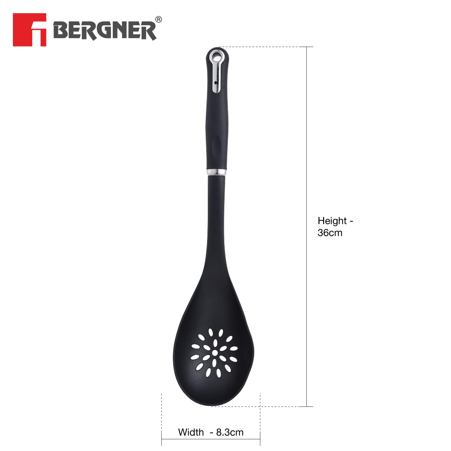 BERGNER Master Pro Nylon Slotted Spoon (Black), Standard - Image 5 thumbnail