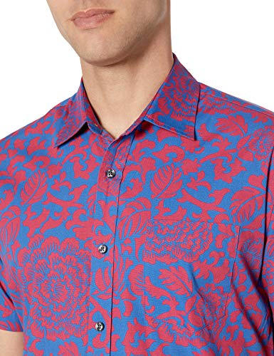 Image of Amazon Essentials Men's Regular-Fit Short-Sleeve Poplin Shirt, Collared, Washed