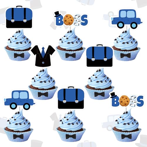 Kit cupcakes de patron et voiture pour anniversaire de bébé garçon créatif