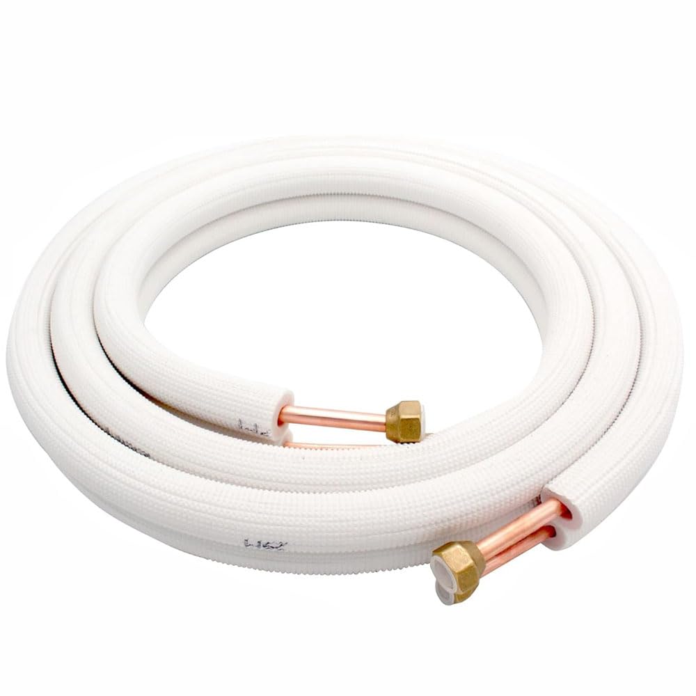 SEIWEI 2P 5m/16.40ft 1/4''*1/2'' White Insulated Pipe
