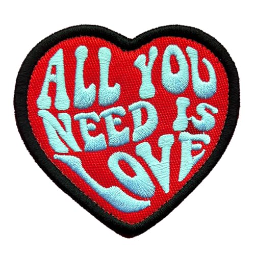 Antrix 1 Pcs All You Need is Love Funny Sayings Emblem Embroidered Fastener Hook & Loop Tactical Patch for Clothes Bags Backpack Uniform Coat Jackets Jeans Armband Dog Vest - Les Beatles, Paul McCartney, John Lennon, RIngo Starr, George Harrison Antrix 1 Pcs All You Need is Love Funny Sayings Emblem Embroidered Fastener Hook & Loop Tactical Patch for Clothes Bags Backpack Uniform Coat Jackets Jeans Armband Dog Vest