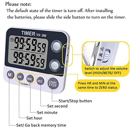 XREXS Timer Digitale da Cucina, Volume della