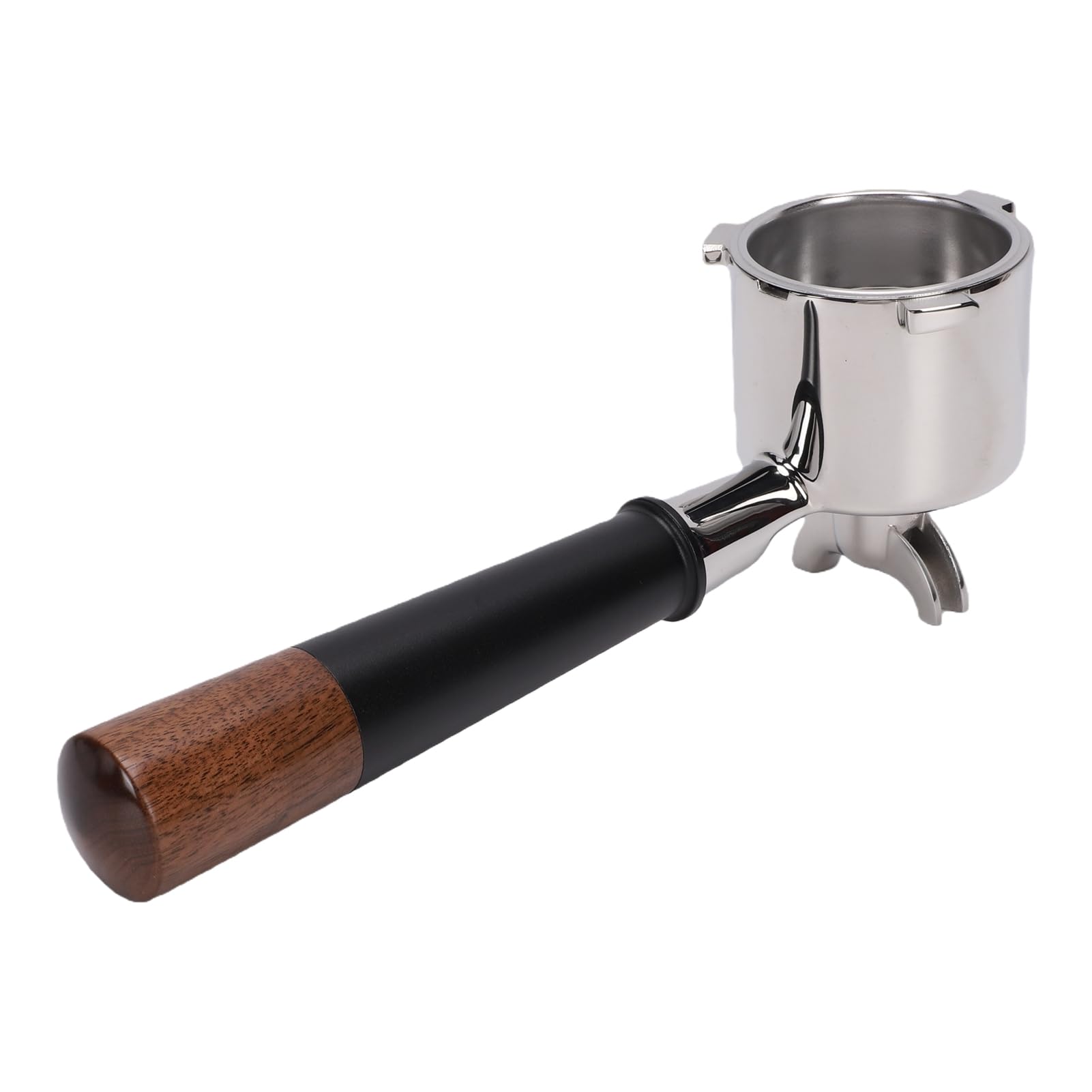 RIZGHWOY Portafiltro Macchina caffè, Filtro caffè 51 Mm 3 Orecchie | Manico in Legno di Noce, Acciaio Inox 304, Compatibile con EC9155, EC9255