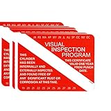 OnlineScuba Six Pack Scuba Tank Visual Inspection Sticker VIP