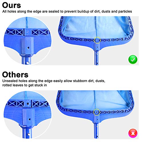 image for TOPNEW Pool Skimmer Net and Pool Brush Heavy Duty Swimming Pool Cleani