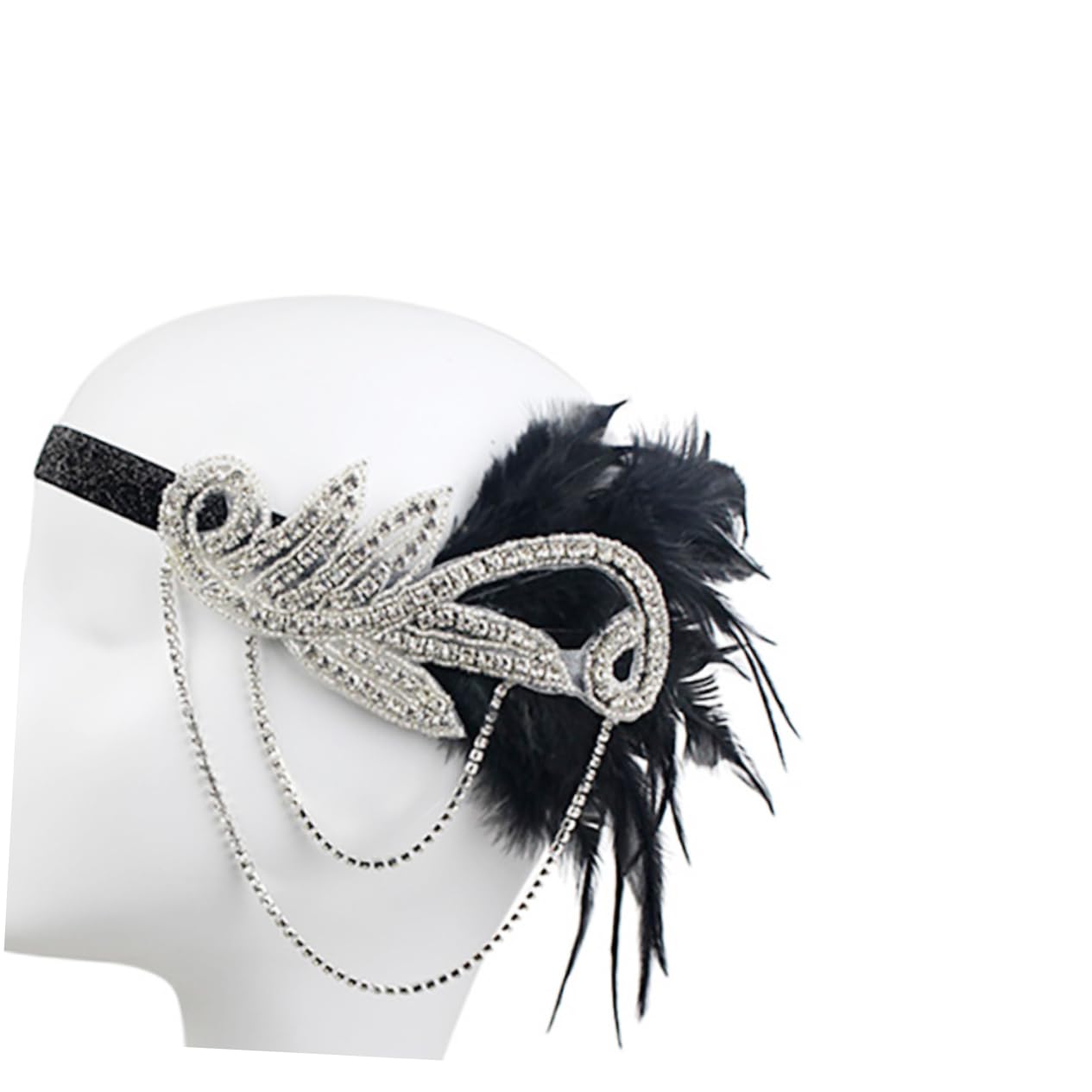 FRCOLOR 3stücke Rhinestone Haarband Im Europäischen Retro-stil Elegantes Accessoire Für Bühnenaufführungen Und Partys Schwarz Mit Weißen Strasssteinen Für Frauen Und Festliche