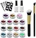 Produktbild Tattoo-Kit Xpassion Temporäre Glitzer Tattoo Make Up Körper Glitzer Kunst Design für Kinder Teenager Erwachsene, mit 15 Farben der Glitzer, 48 Blatt Einzigartig Themed Tattoo Schablone
