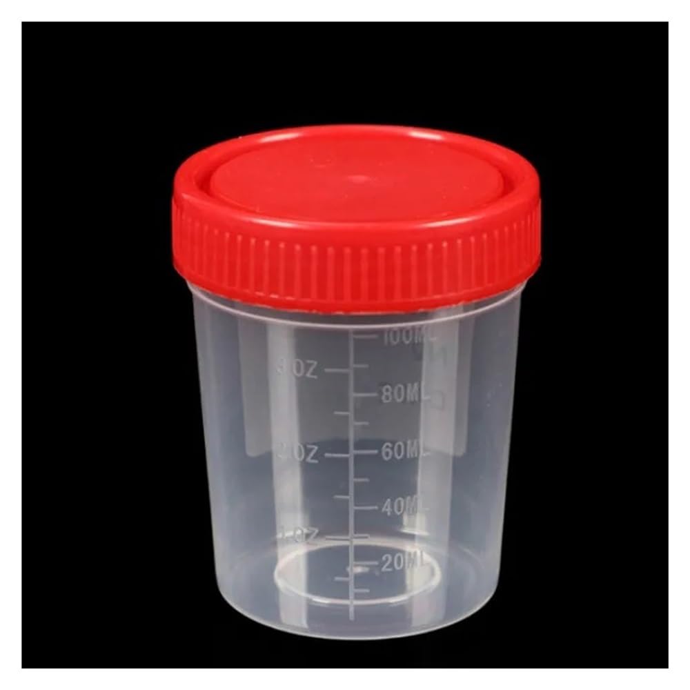Equipos y suministros de laboratorio Contenedor de plástico con tapa rosca, 100 ml/120 ml, paquete 50