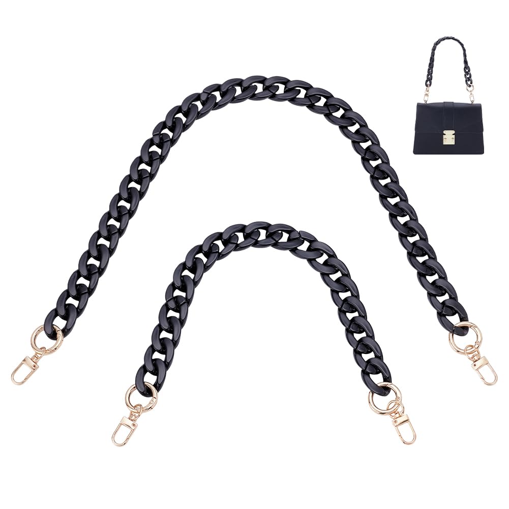 Amazon.com: UNICRAFTALE 2Pcs 2 Styles Acrylic Bag Chains Black