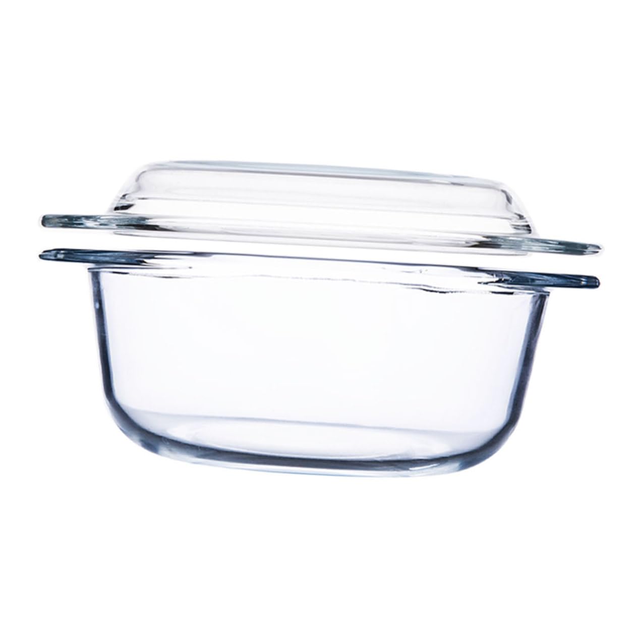 TOYANDONA Hitzebeständiger Glas topf mit Deckel Mikrowellengeeignet Lebensmittelecht Spülmaschinenfest Ofenfest für Suppe und Aufläufe Robustes Hitzebeständiges Glasgeschirr