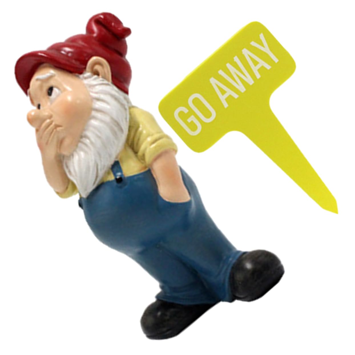 POPETPOP 3 Zestawy Krasnale Ogrodowe Etykieta Ogrodowa Stawka Gnom Z Żywicy Posąg Gnoma Ozdoba Krasnal Ogrodowy Z Etykietą Gnom Na Zewnątrz Dekoracja Uroczy Gnom Z Etykietą Gnom Z Żywicy I
