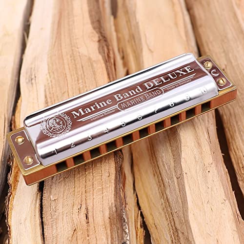 Harmonica Ocean Band Deluxe diatonic 10 orifices orgue à bec C – key Blues harpe Pearl Comb instruments - Les Beatles, Paul McCartney, John Lennon, RIngo Starr, George Harrison Harmonica Ocean Band Deluxe diatonic 10 orifices orgue à bec C - key Blues harpe Pearl Comb instruments – Image 3