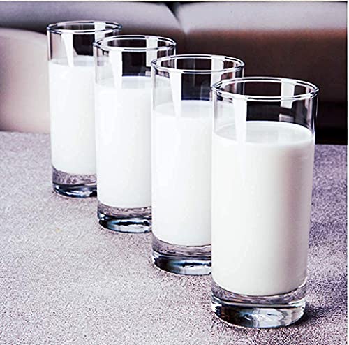 Image of Premium 350ML Juice Glasses Drinking Glasses, Highball Lead-Free Glasses, Tumblers for Water, Juice, Beer, Cocktail and Mixed Drinks - Pieces, Transparent (Tall Glasses, 4 Count (Pack of 1))