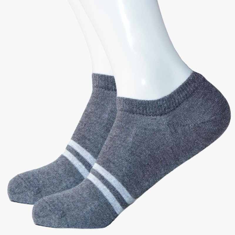 Dark Grey Poly Cotton Low Ankle Length Design Casuals & Formals Wear Socks Pack of -1/Socks dark grey94-image-36