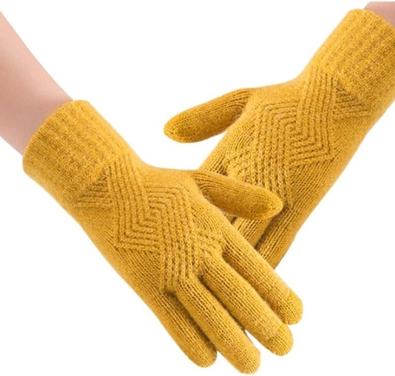 Nylon Women's Winter Season Versatile Cold Resistant Warm Gloves(Style 11)