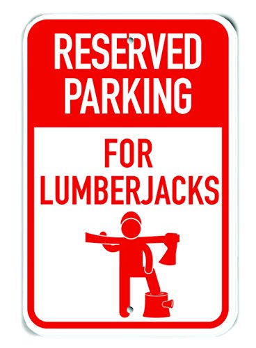 Panneau Lumberjack alu stationnement extérieur garage rouge