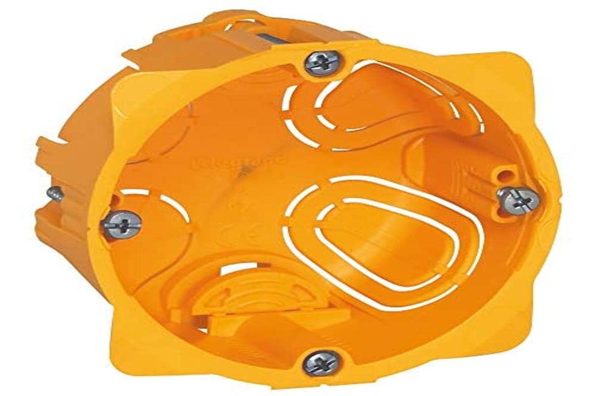 Legrand Batibox Yellow Plastic Back Box, NF, IP00, Drylining Mount, 1 Gangs