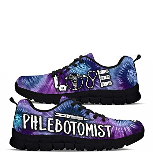 Phlebotomist Love Purple Tie Dye Sneakers
