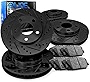 R1 Concepts Front Rear Brakes and Rotors Kit |Front Rear Brake Pads| Brake Rotors and Pads| Ceramic Brake Pads and Rotors |fits 2007-2021 Lexus LX570, Toyota Land Cruiser, Sequoia, Tundra
