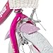 JOYSTAR Unicorn 12 Inch Kids Bike for 2-4 Years Girls Toddler Bike with Training Wheels Princess Girls Bikes with Basket Doll Seat Bike Streamers Kids Bicycles Fuchsia