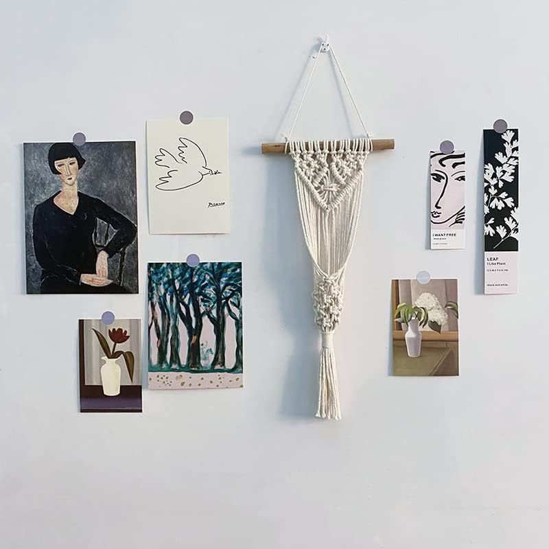 Miniatura 6 de Decoración bohemia de flores naturales secas para colgar en la pared, pequeñas bolas de eucalipto verde preservadas de macramé, cola de conejo para