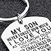Inspirational Gift to Son from Mom-Never Forget How Much i Love You Gift Keychain for Teen Boy from Mother in Law Stepmom
