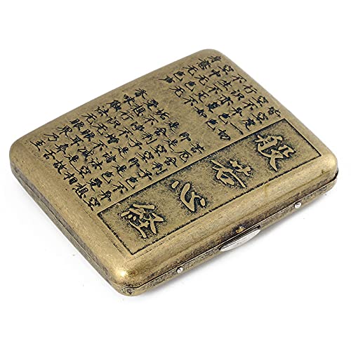 Caja de Cigarrillos Portátil Grabado 12/16 Clamshell Metal Cobre Copresion Cigarette Cable Caja de Tabaco estilo8 Cover