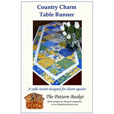 The Pattern Basket Country Charm Table Runner Quilt Pattern 19 inch by 53 inch Cover