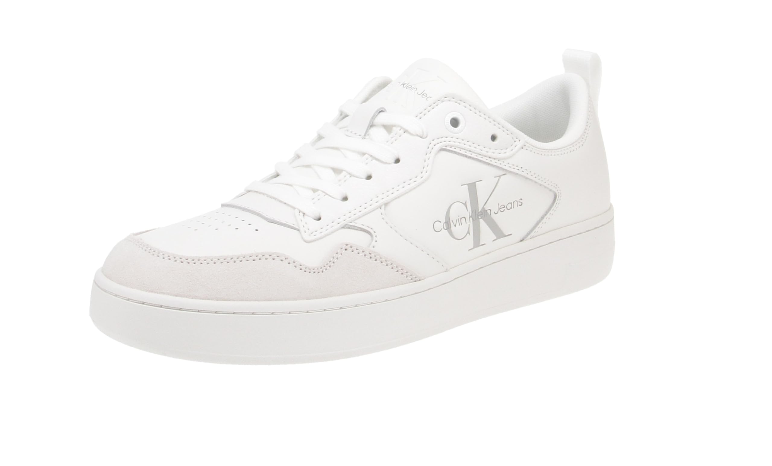 Calvin Klein Zapatillas sneaker Hombre Cupsole Low de piel, Weiß (Blanco), 44