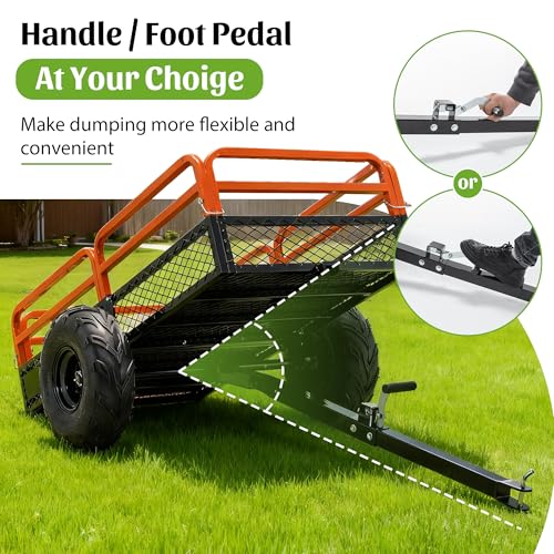 1500LBS Heavy Duty Steel Dump Cart