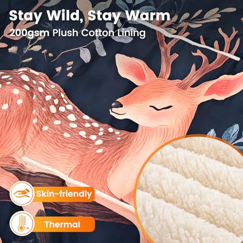 WOOMER Wearable Heated Blanket Battery Operated 50x70 Inches, 15000mAh Cordless Rechargeable Electric Throw Blanket with 3 Heat Settings, Waterproof Portable Heating Blanket for Outdoor Camping Travel
