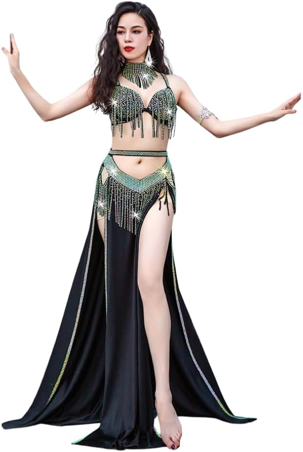 ベリーダンス衣装 《ミントグリーン》 Monaleza エジプト製