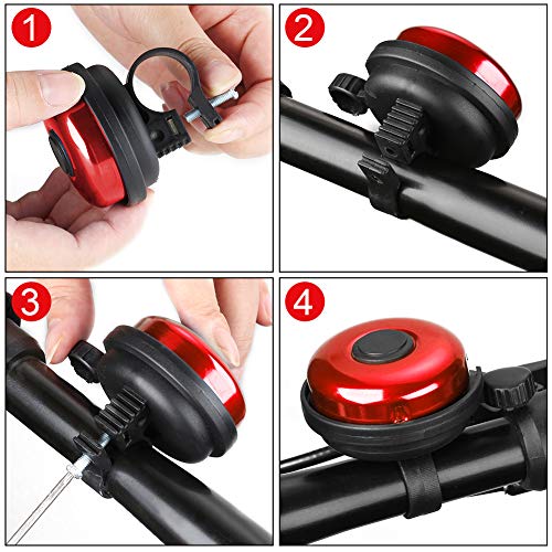 Classic Bike Bell, Aluminum Bicycle Bell, Loud Black-Right Hand Use-1 pack - Picture 118 of 253