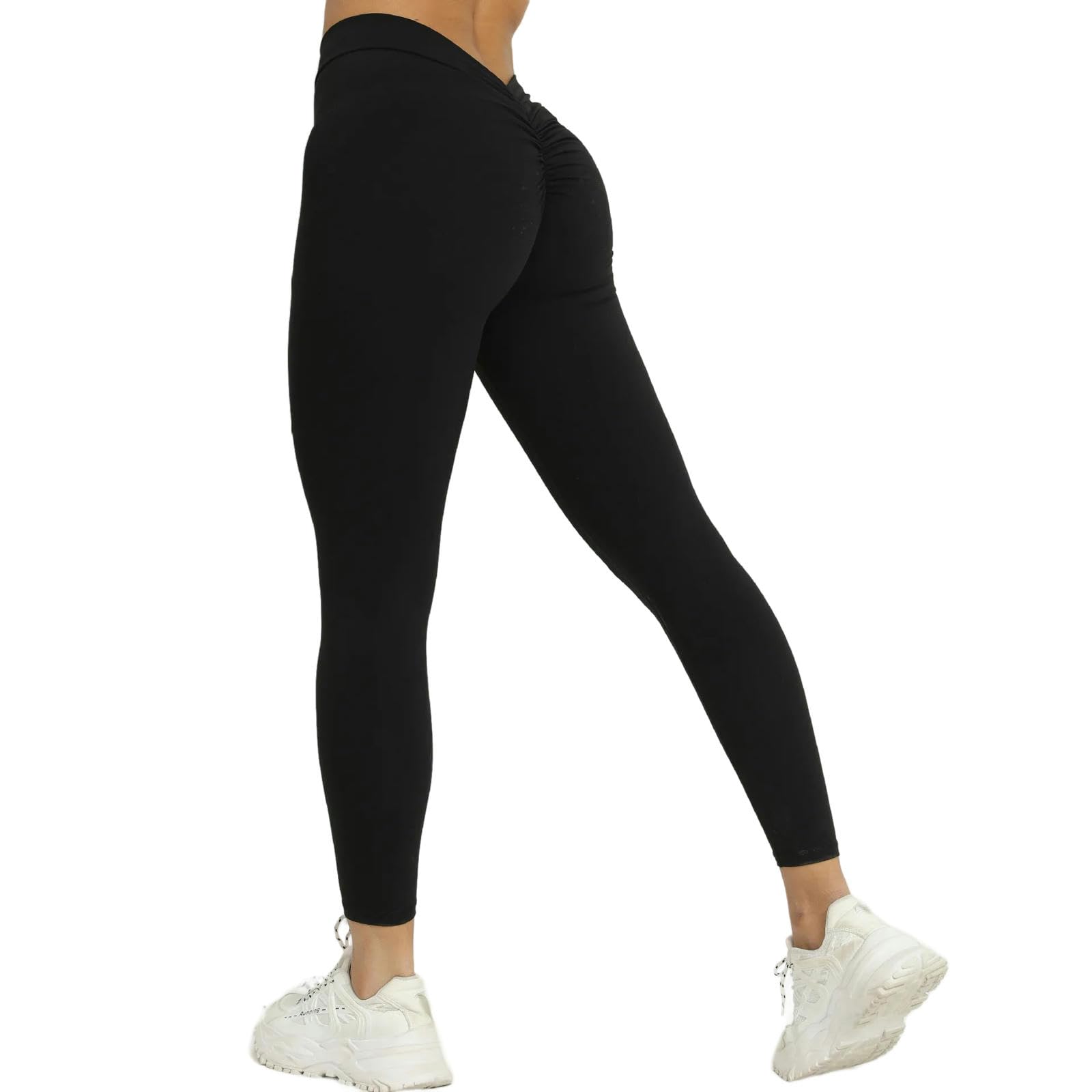 Pantalon Femme Leggings Sportifs pour Femmes Lega De Yoga sans Couture-Noir-XS