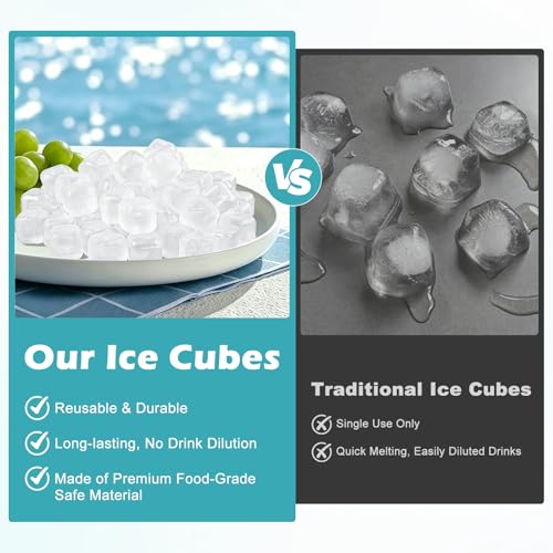 Cubos de Hielo Reutilizables Plásticos 80 Piezas miniatura 4