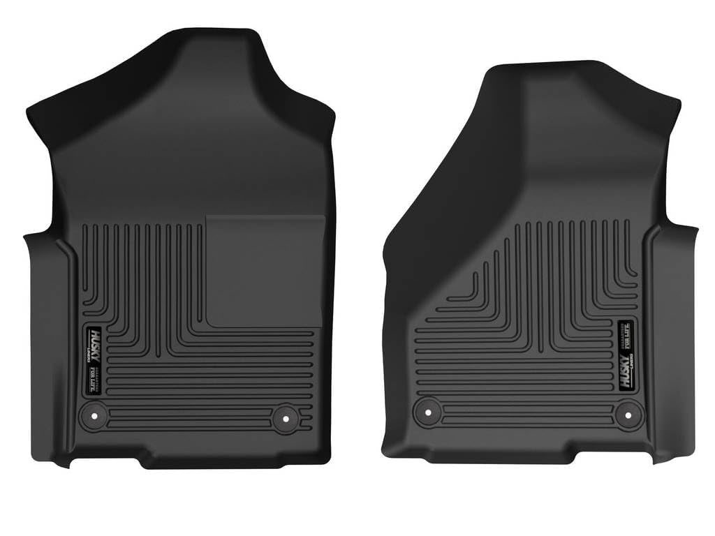 Husky Liners X-act Contour Floor Mats | Fits 2019-2024 Ram 2500/3500 (Standard Cab w/Vinyl Floor) | Front Row, 2-pc Black - 50691