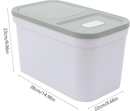 Miniatura 7 de YETINGSHOP Contenedor de almacenamiento grande de 22.0 lbs para alimentos, contenedor de harina, dispensador de arroz, recipiente hermético,