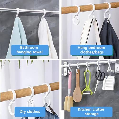 S-Haken, XURJUMI 12 Stück Anti-Tropfen-Haken, S-Haken, Kleiderhaken, S-förmige Haken, für Küche, Bad, Schlafzimmer, Büro, Garten