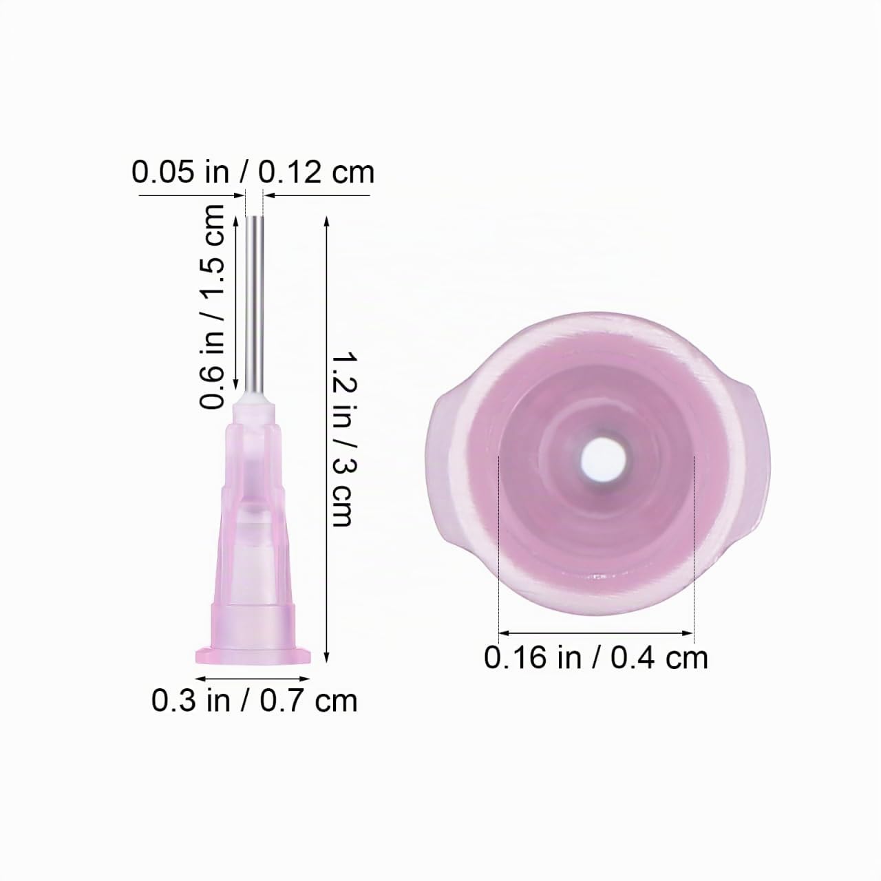 iplusmile 100 Aiguilles À Pointe Émoussée Pour Distributeur De Colle Liquide Dosage Précis Accessoires De Laboratoire Polyvalents 3.00X0.70X0.70Cm