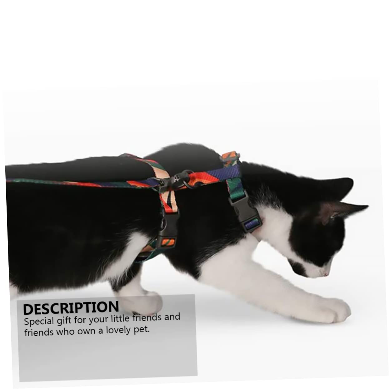 INOOMP 2stücke Katzen Geschirr Mit Leine Verstellbares Förmiges Katzengeschirr Aus Atmungsaktiv Und Ausbruchsicher Für Sicheres Gassigehen Und Reisen Mit Ihrem Haustier Bunten Farben