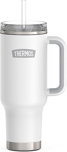 Miniatura 10 de THERMOS Taza Portavasos de Acero Inoxidable - 40 Onzas, Granito - Vaso Aislante con Tapa y Popote, Más Bloqueo Deslizante Resistente a Fugas