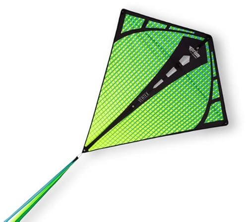 Prism Kite Technology Vertex High Flying Diamond Kite With 10' Long Triple Streamer Tail, Aurora #TOP1