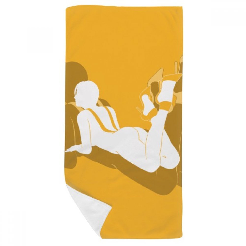 Serviette de bain micro-format multicolore au toucher ultra doux