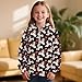 Hawapod Girl Oversized Hoodie Dog Heart Print Comfort Fashion Animal Pullover Sweatshirt Half Zip Long Sleeves Black Hoodies For Girl Size 4-15