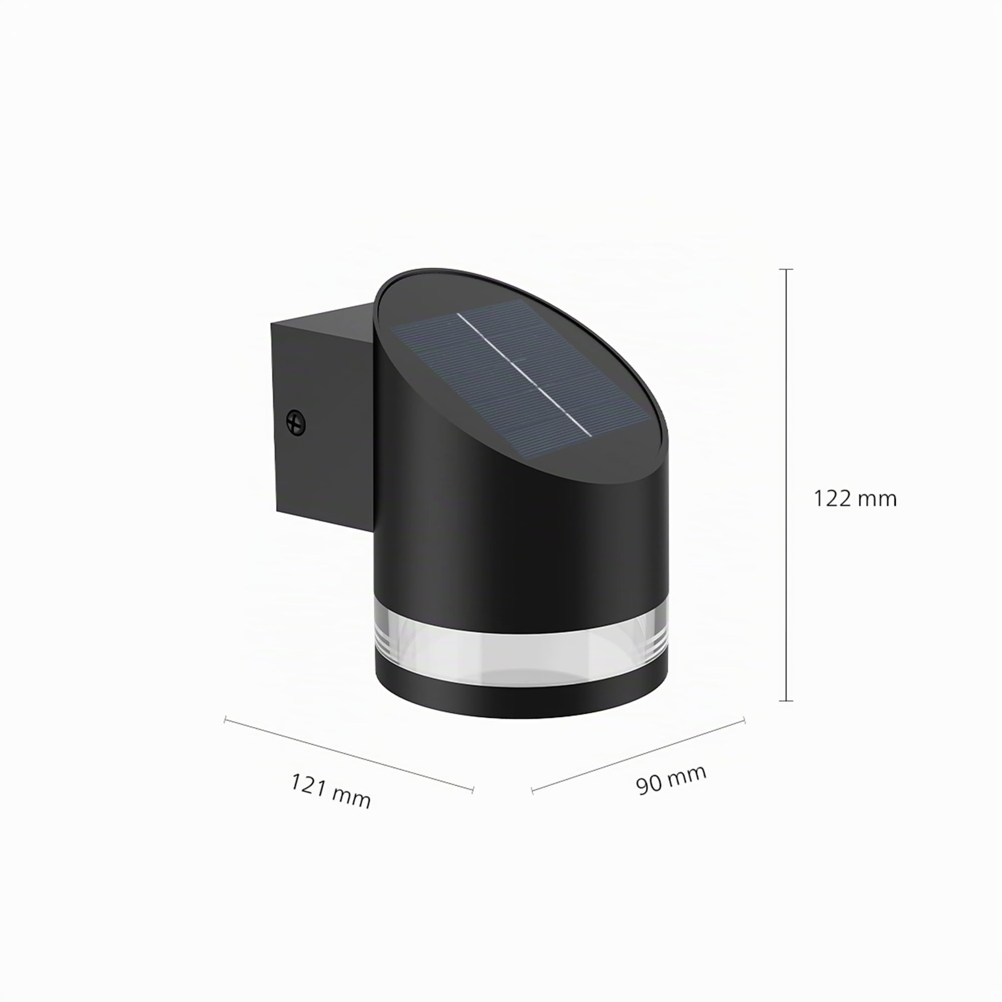 Philips LED Fyve Lampada Solare da Parete per Esterni, Luce Bianca Calda, 1.5W, IP44, Nero