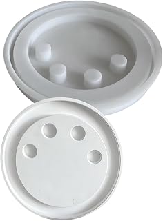 Sturdy Silicone Candlestick Mold for Resin and Concrete Reusable Circular Castes Form for Home Decoration Daily Use Tray Silicone Molds
